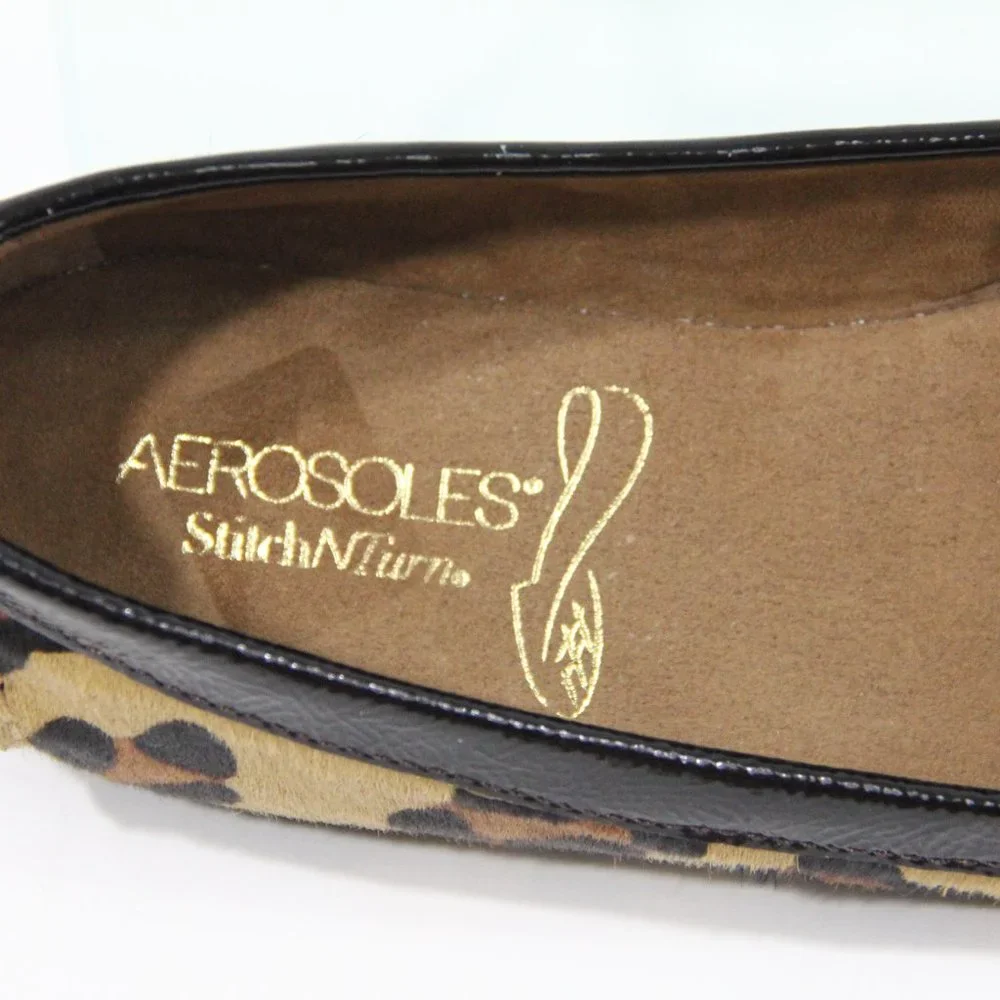Aerosoles Leopard Print Loafers 9.5 NEW Women Slip on Flat animal Moccasins